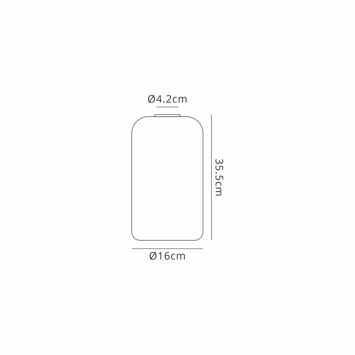 ACH4977 Achernar 16cm Cylinder Glass in a Smoked/Clear Finish