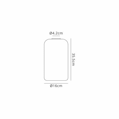 ACH4977 Achernar 16cm Cylinder Glass in a Smoked/Clear Finish