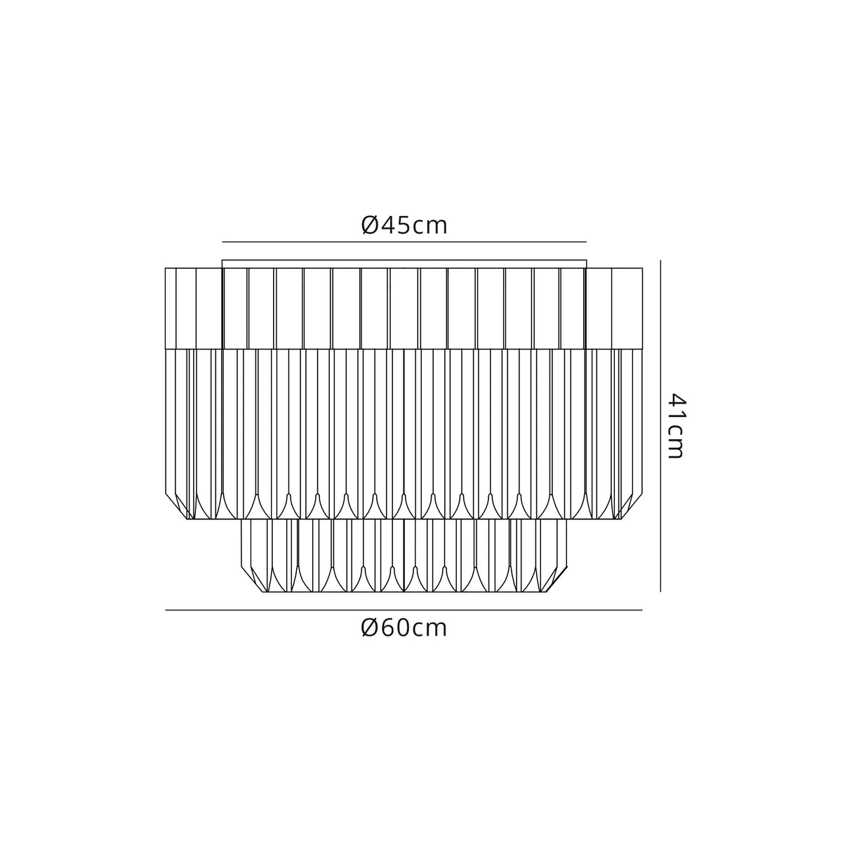 ADH1428 Adhil 7 Light Ceiling Light Polished Nickel/Clear