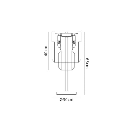 ADH2537 Adhil 3 Light Table Lamp Brass/Clear