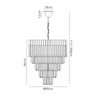 ADH2737 Adhil Round 19 Light 5 Tier Ceiling Pendant Polished Nickel/Clear