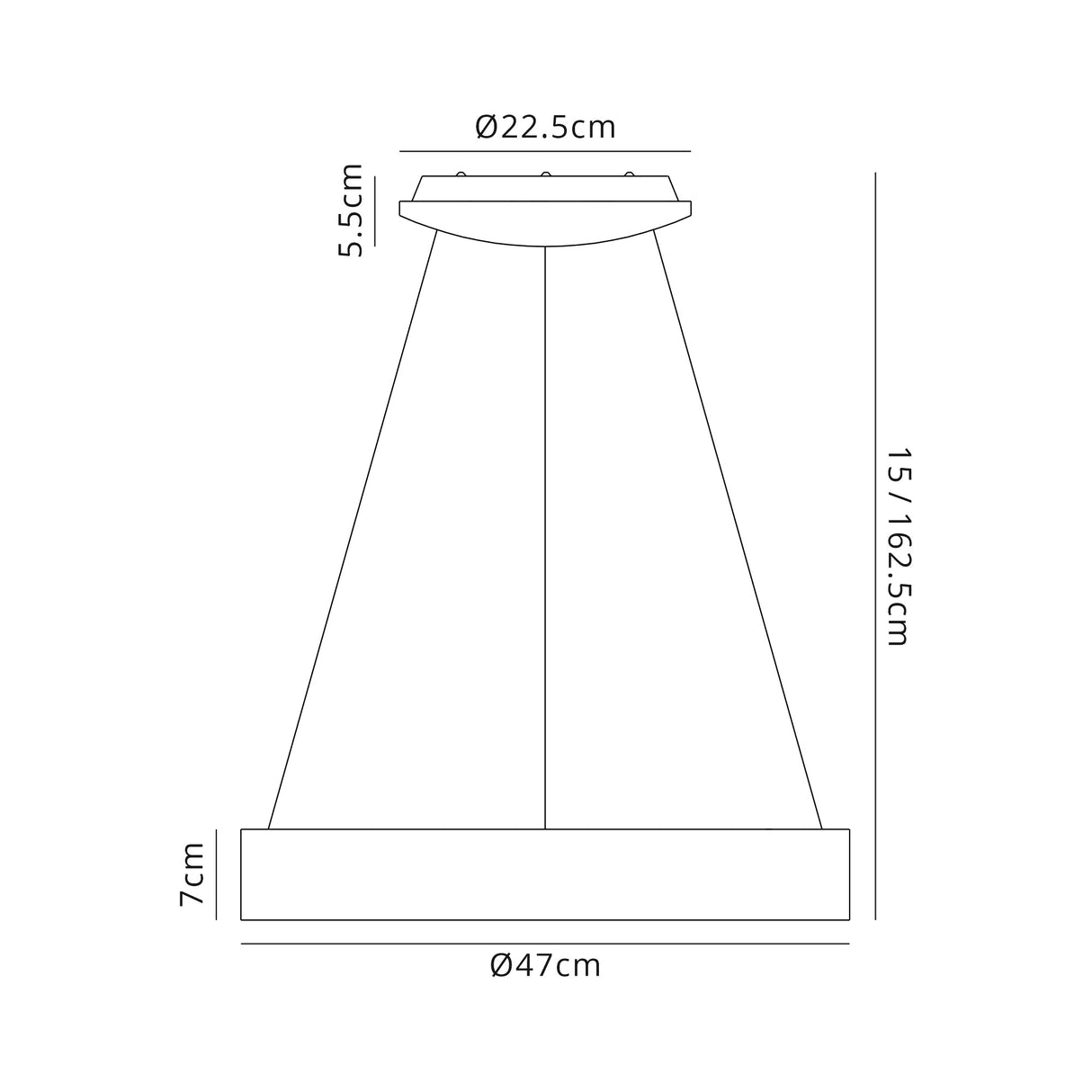 ALP0557 Alphard Pendant Dimmable 30W LED in a Oak/Sand White/Frosted Finish