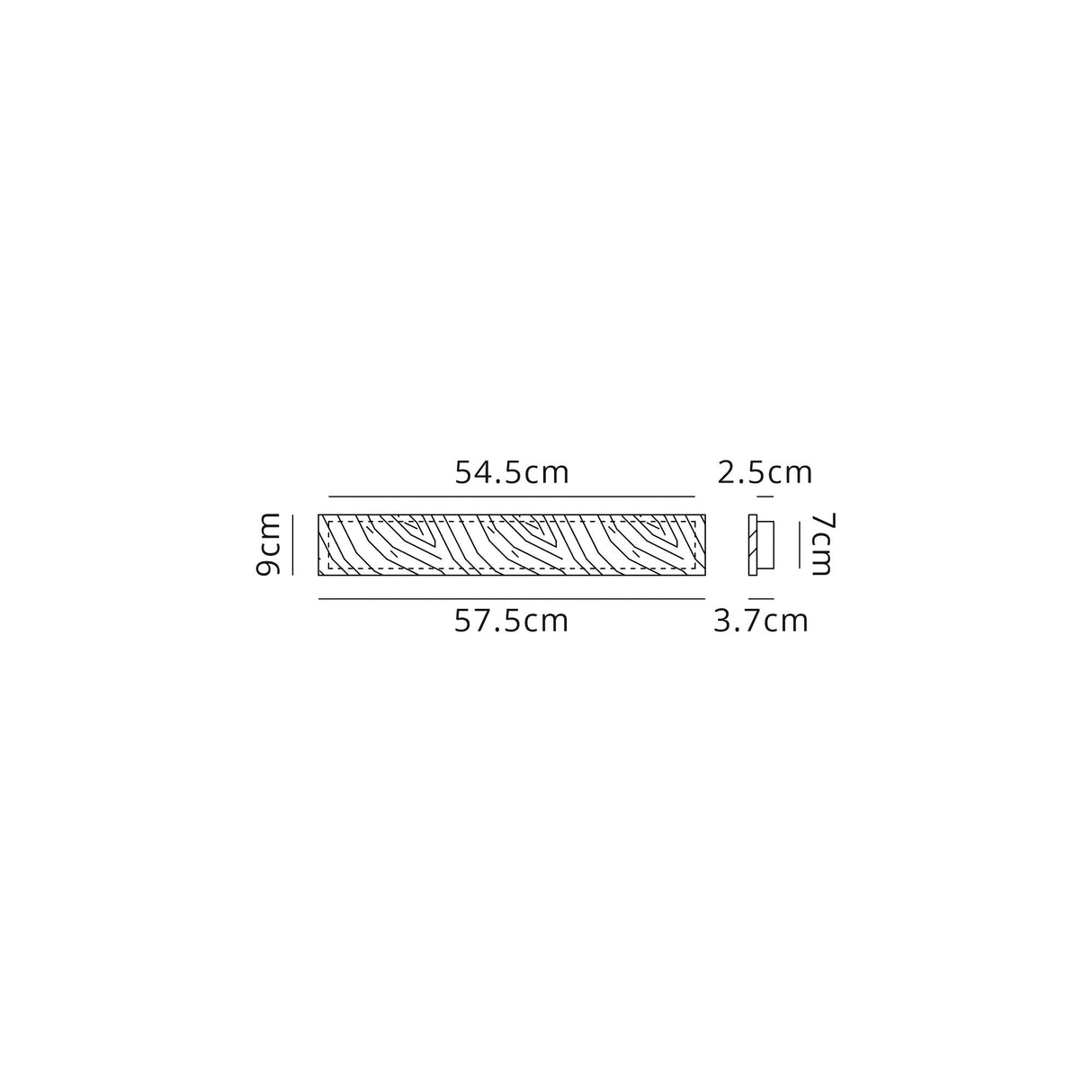 ALP9817 Alphard Wall Lamp 20W LED in a Oak/Sand White/Frosted Finish