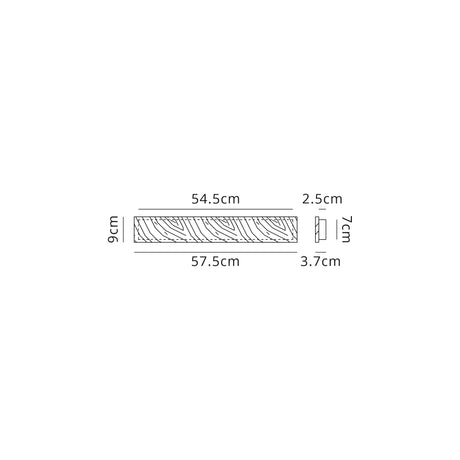 ALP9817 Alphard Wall Lamp 20W LED in a Oak/Sand White/Frosted Finish