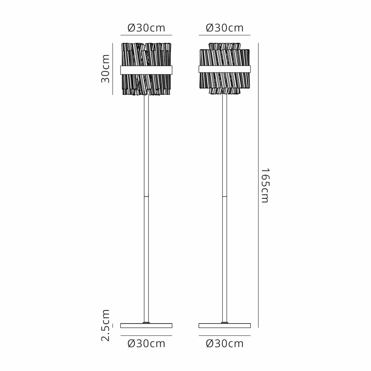 ORI4159PN_CL Orion 8 Light Floor Lamp Polished Nickel_Clear