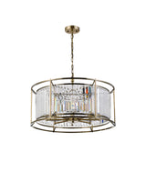 ROY0319 Royal 8 Light Crystal Ceiling Pendant Antique Brass