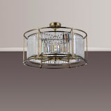 ROY0319 Royal 8 Light Crystal Ceiling Pendant Antique Brass