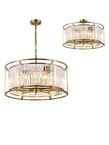 ROY0319 Royal 8 Light Crystal Ceiling Pendant Antique Brass