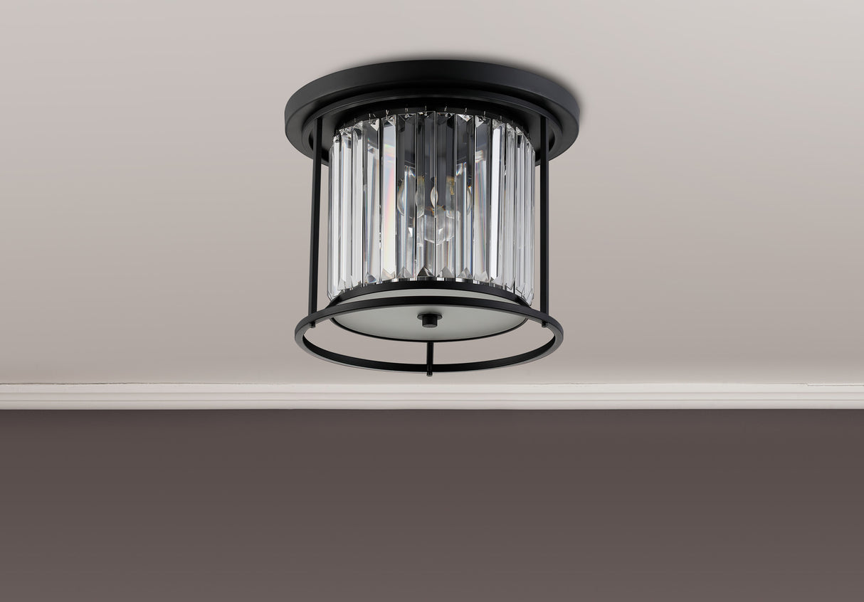 ROY1119 Royal 3 Light Crystal Ceiling Light Satin Black