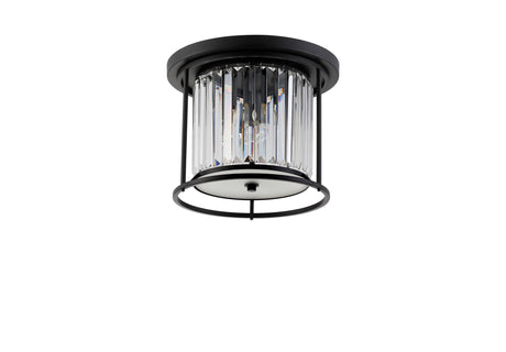 ROY1119 Royal 3 Light Crystal Ceiling Light Satin Black