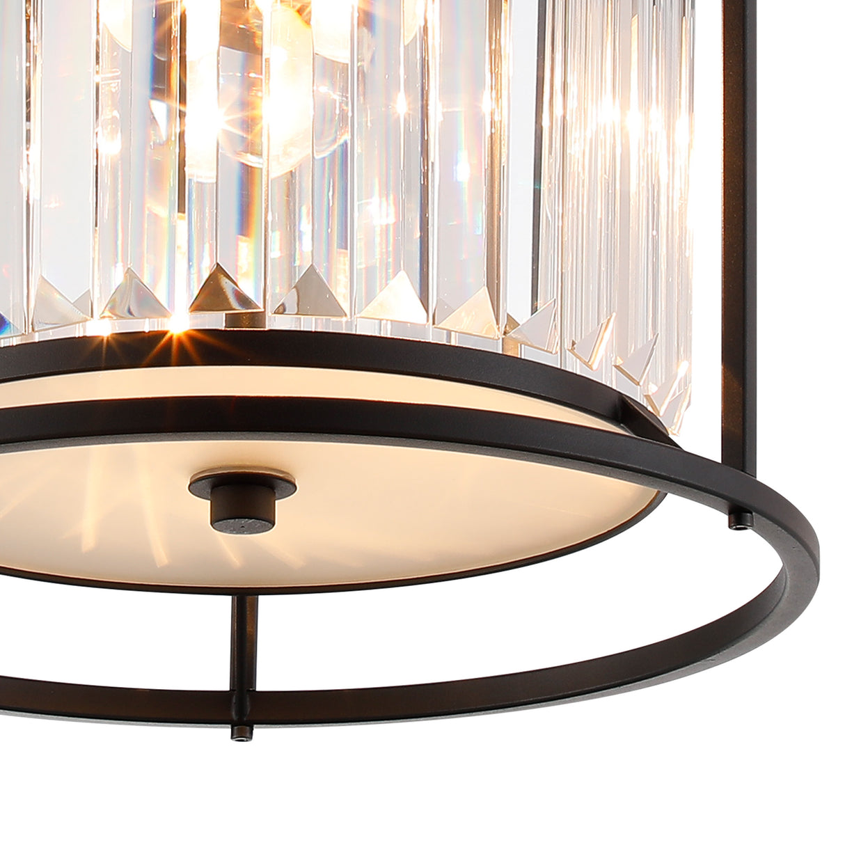 ROY1119 Royal 3 Light Crystal Ceiling Light Satin Black