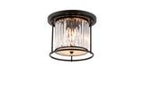 ROY1119 Royal 3 Light Crystal Ceiling Light Satin Black