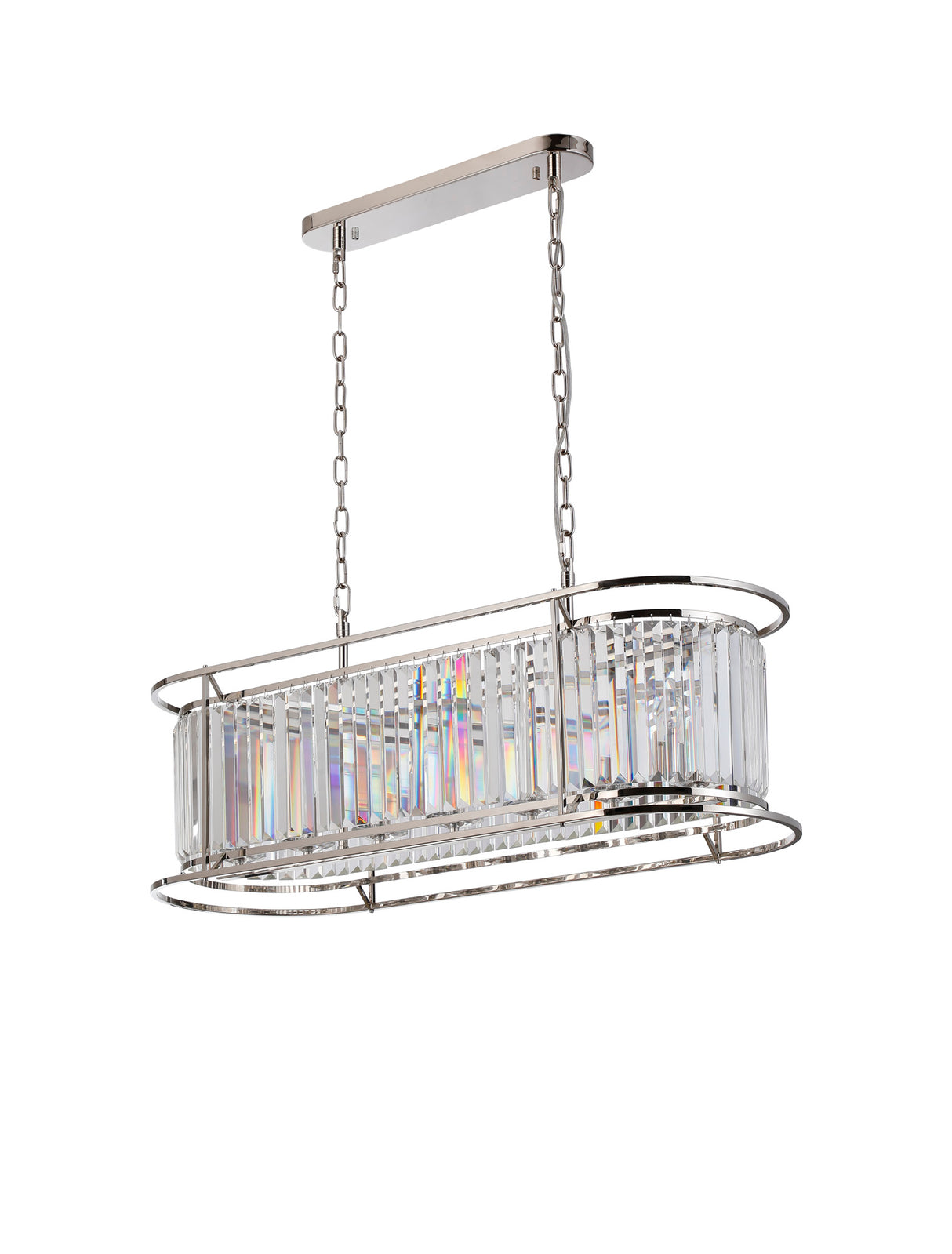 ROY1219 Royal 7 Light Crystal Ceiling Pendant Polished Nickel