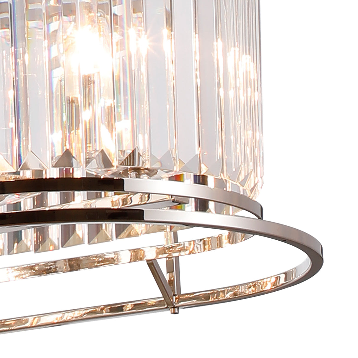 ROY1219 Royal 7 Light Crystal Ceiling Pendant Polished Nickel