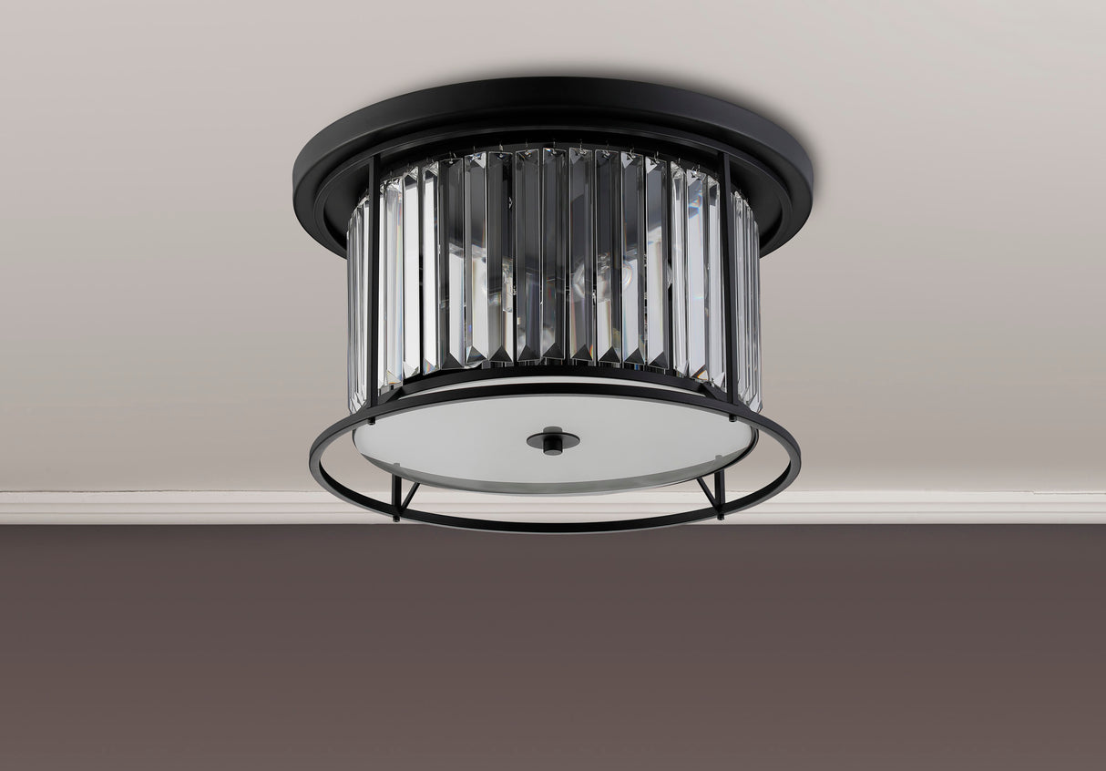 ROY2119 Royal 4 Light Crystal Ceiling Light Satin Black