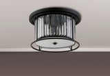 ROY2119 Royal 4 Light Crystal Ceiling Light Satin Black