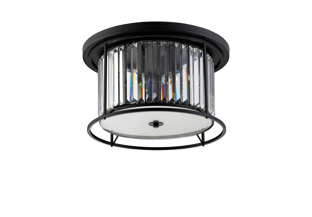 ROY2119 Royal 4 Light Crystal Ceiling Light Satin Black