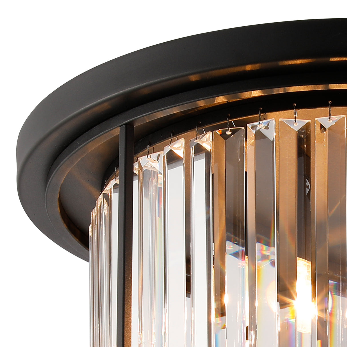 ROY2119 Royal 4 Light Crystal Ceiling Light Satin Black