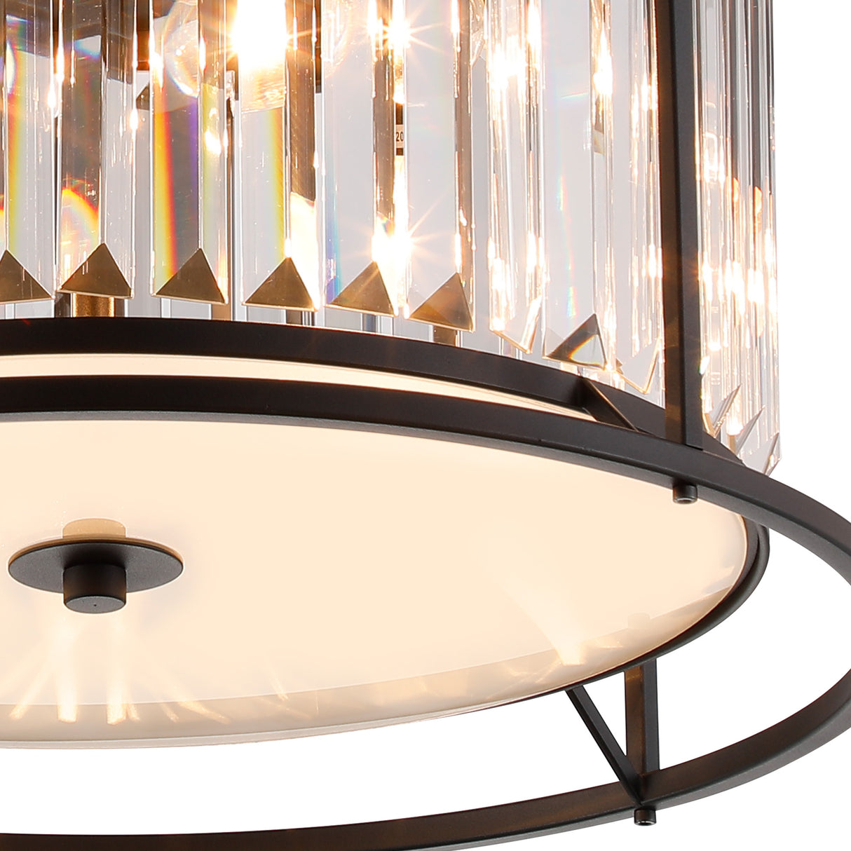 ROY2119 Royal 4 Light Crystal Ceiling Light Satin Black