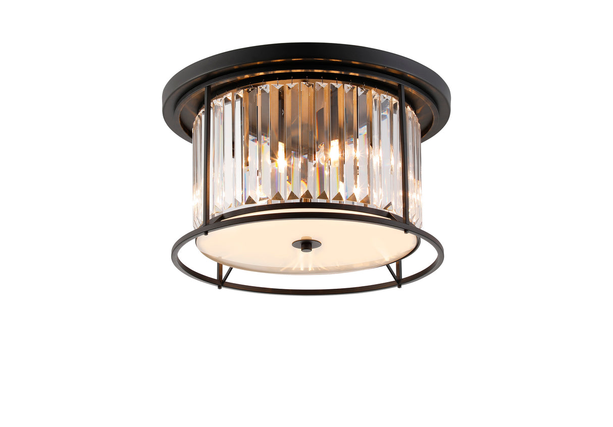 ROY2119 Royal 4 Light Crystal Ceiling Light Satin Black