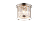 ROY2219 Royal 3 Light Crystal Ceiling Light Polished Nickel