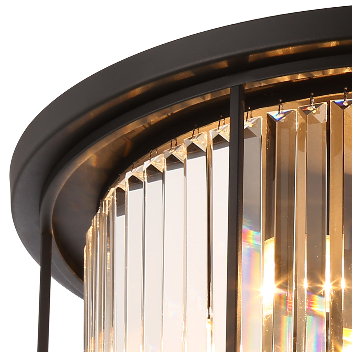 ROY3119 Royal 6 Light Crystal Ceiling Light Satin Black