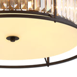 ROY3119 Royal 6 Light Crystal Ceiling Light Satin Black