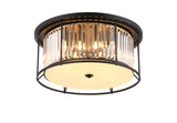 ROY3119 Royal 6 Light Crystal Ceiling Light Satin Black