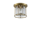 ROY3319 Royal 3 Light Crystal Ceiling Light Antique Brass