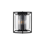 ROY4119 Royal 2 Light Crystal Wall Light Satin Black