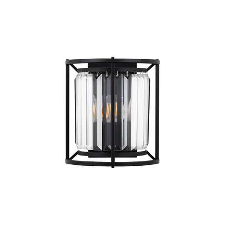 ROY4119 Royal 2 Light Crystal Wall Light Satin Black