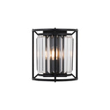 ROY4119 Royal 2 Light Crystal Wall Light Satin Black