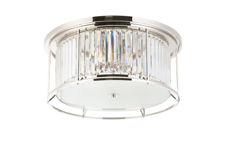 ROY4219 Royal 6 Light Crystal Ceiling Light Polished Nickel