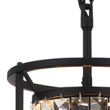 ROY5019 Royal 1 Light Crystal Ceiling Pendant Satin Black