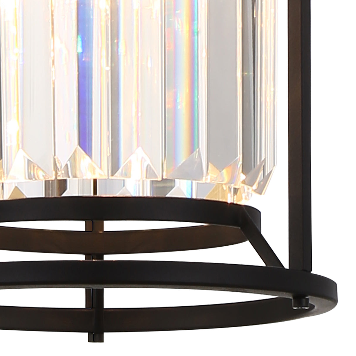 ROY5019 Royal 1 Light Crystal Ceiling Pendant Satin Black