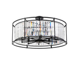 ROY5039 Royal 10 Light Crystal Ceiling Pendant Satin Black