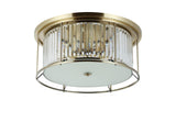 ROY5319 Royal 6 Light Crystal Ceiling Light Antique Brass