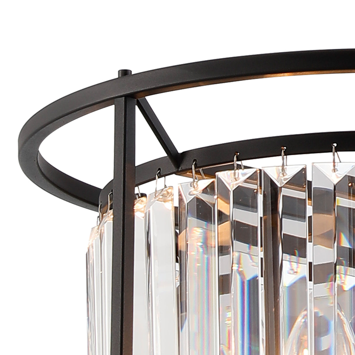 ROY6019 Royal 3 Light Crystal Ceiling Pendant Satin Black