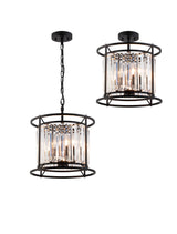 ROY6019 Royal 3 Light Crystal Ceiling Pendant Satin Black