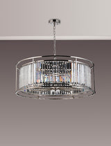 ROY6039 Royal 10 Light Crystal Ceiling Pendant Polished Nickel