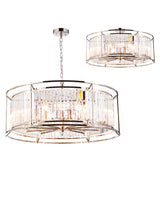 ROY6039 Royal 10 Light Crystal Ceiling Pendant Polished Nickel