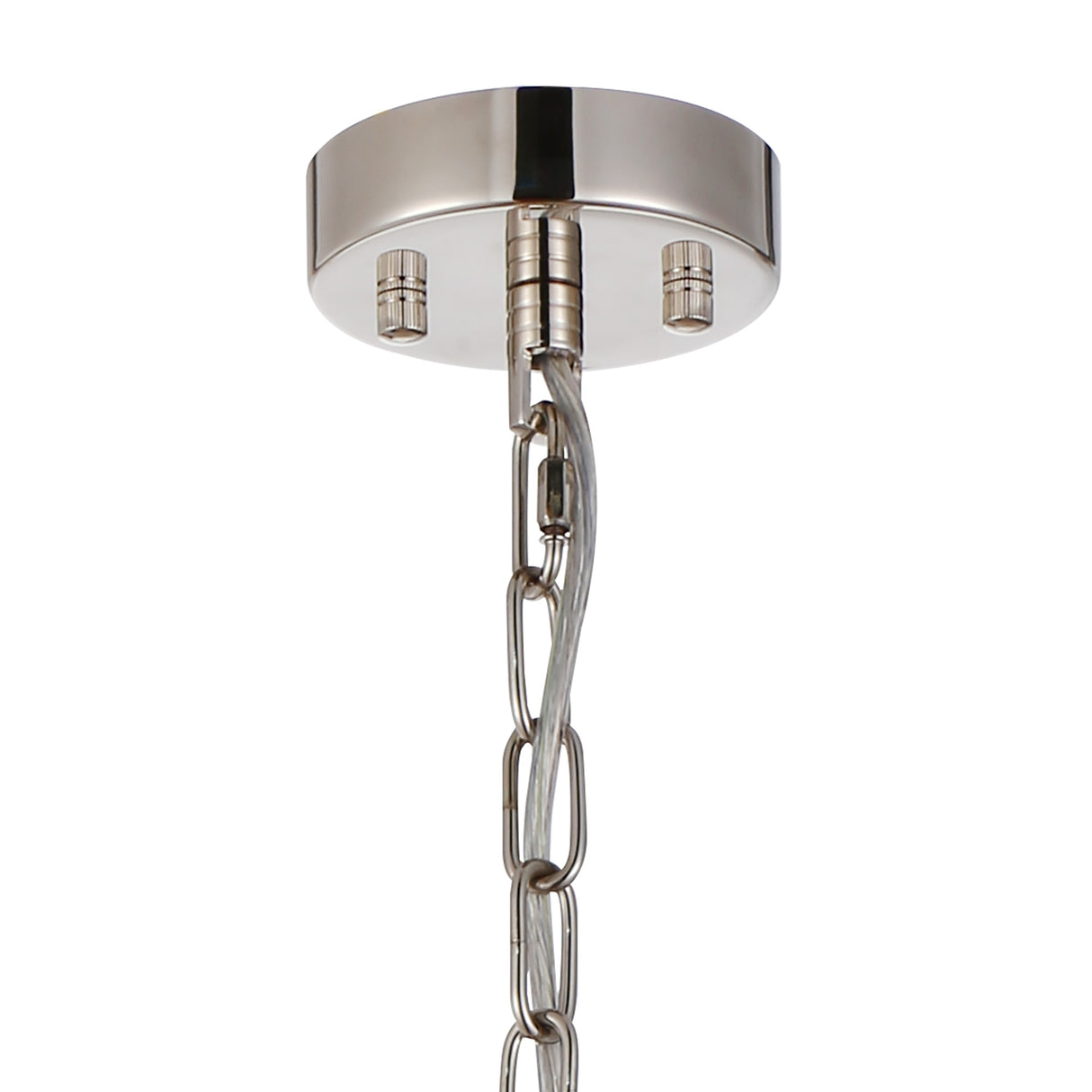 ROY6119 Royal 1 Light Crystal Ceiling Pendant Polished Nickel