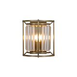 ROY6319 Royal 2 Light Crystal Wall Light Antique Brass