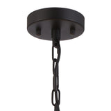 ROY7019 Royal 6 Light Crystal Ceiling Pendant Satin Black