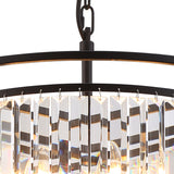 ROY7019 Royal 6 Light Crystal Ceiling Pendant Satin Black