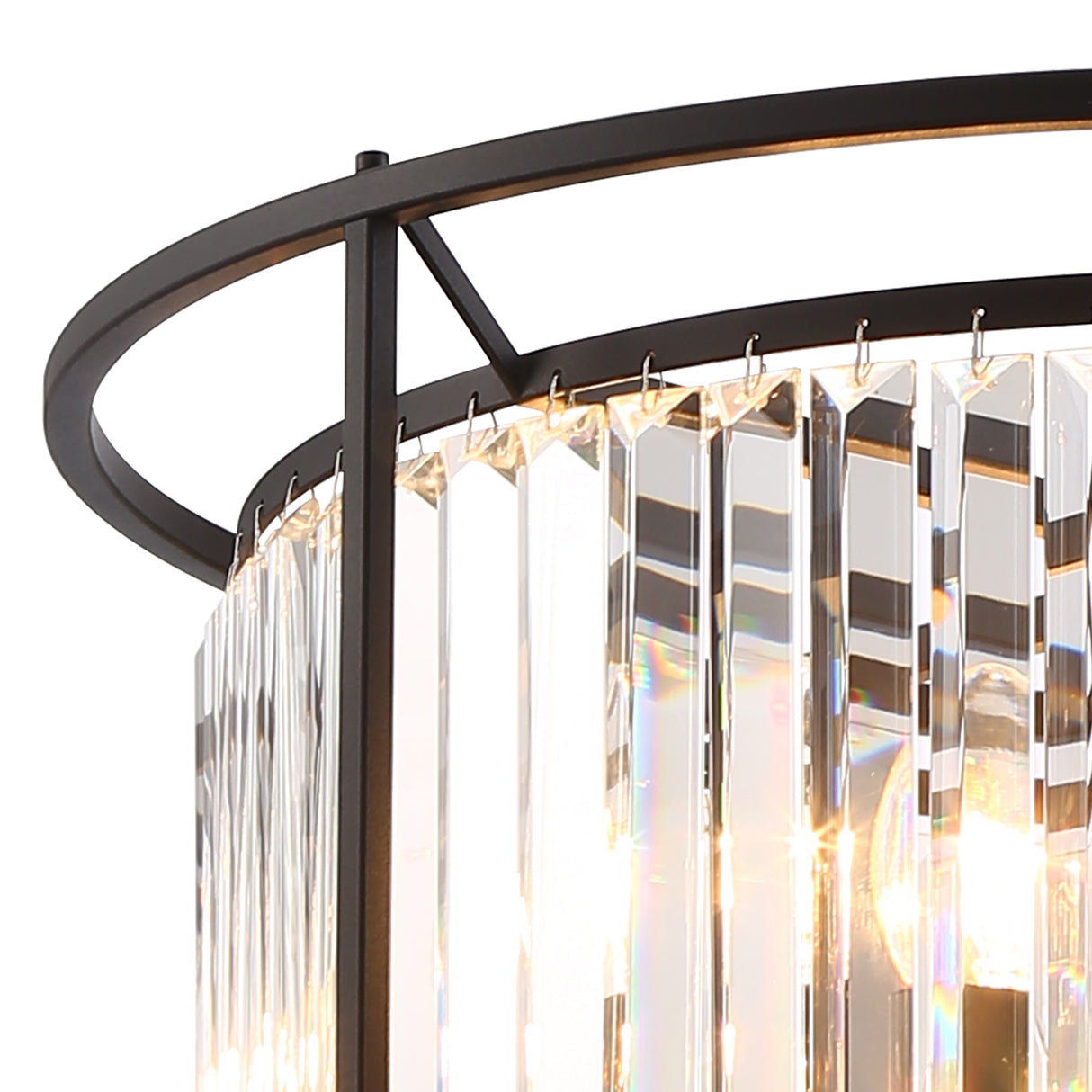 ROY7019 Royal 6 Light Crystal Ceiling Pendant Satin Black