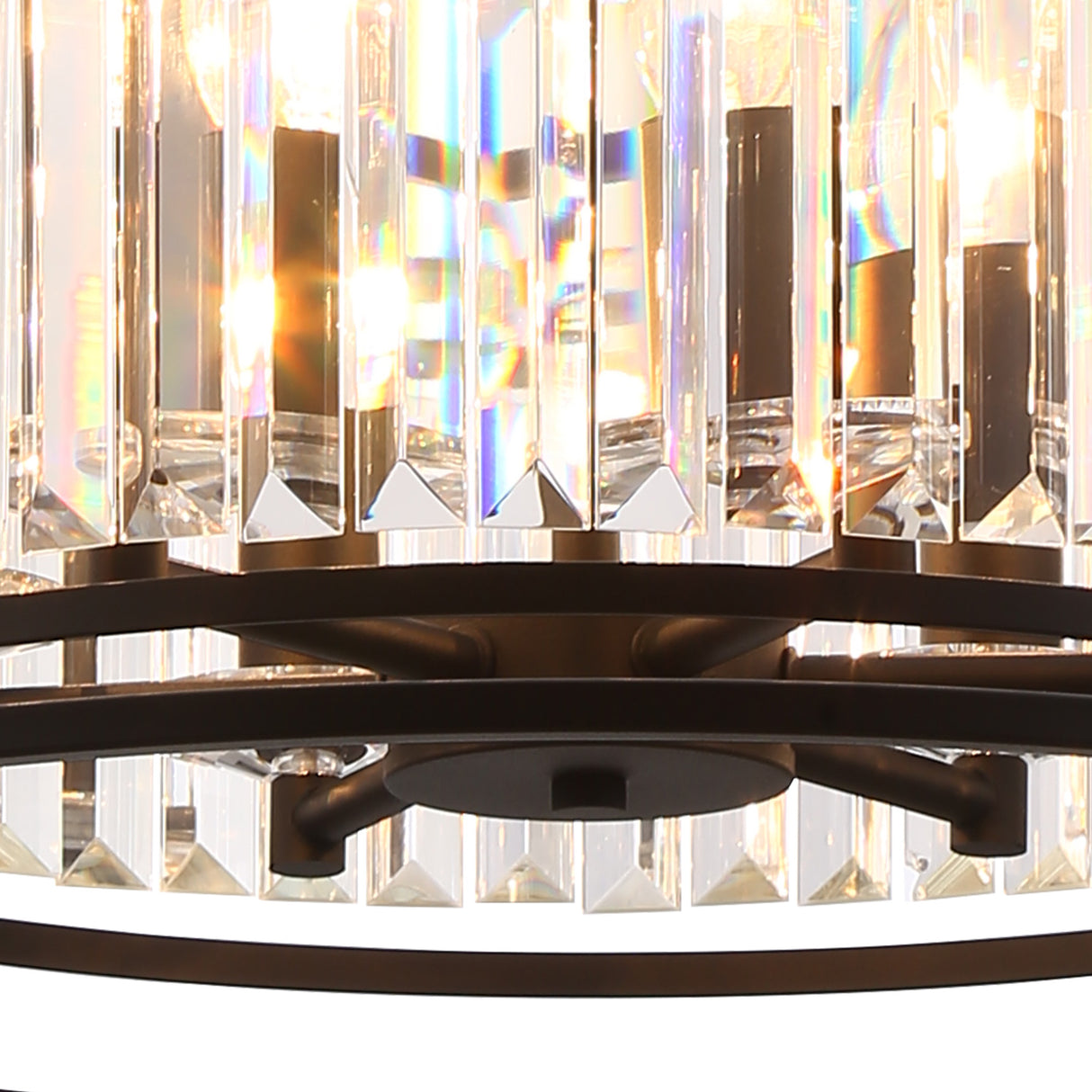 ROY7019 Royal 6 Light Crystal Ceiling Pendant Satin Black