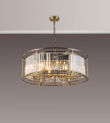 ROY7039 Royal 10 Light Crystal Ceiling Pendant Antique Brass