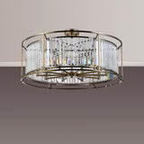 ROY7039 Royal 10 Light Crystal Ceiling Pendant Antique Brass