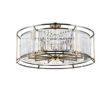 ROY7039 Royal 10 Light Crystal Ceiling Pendant Antique Brass